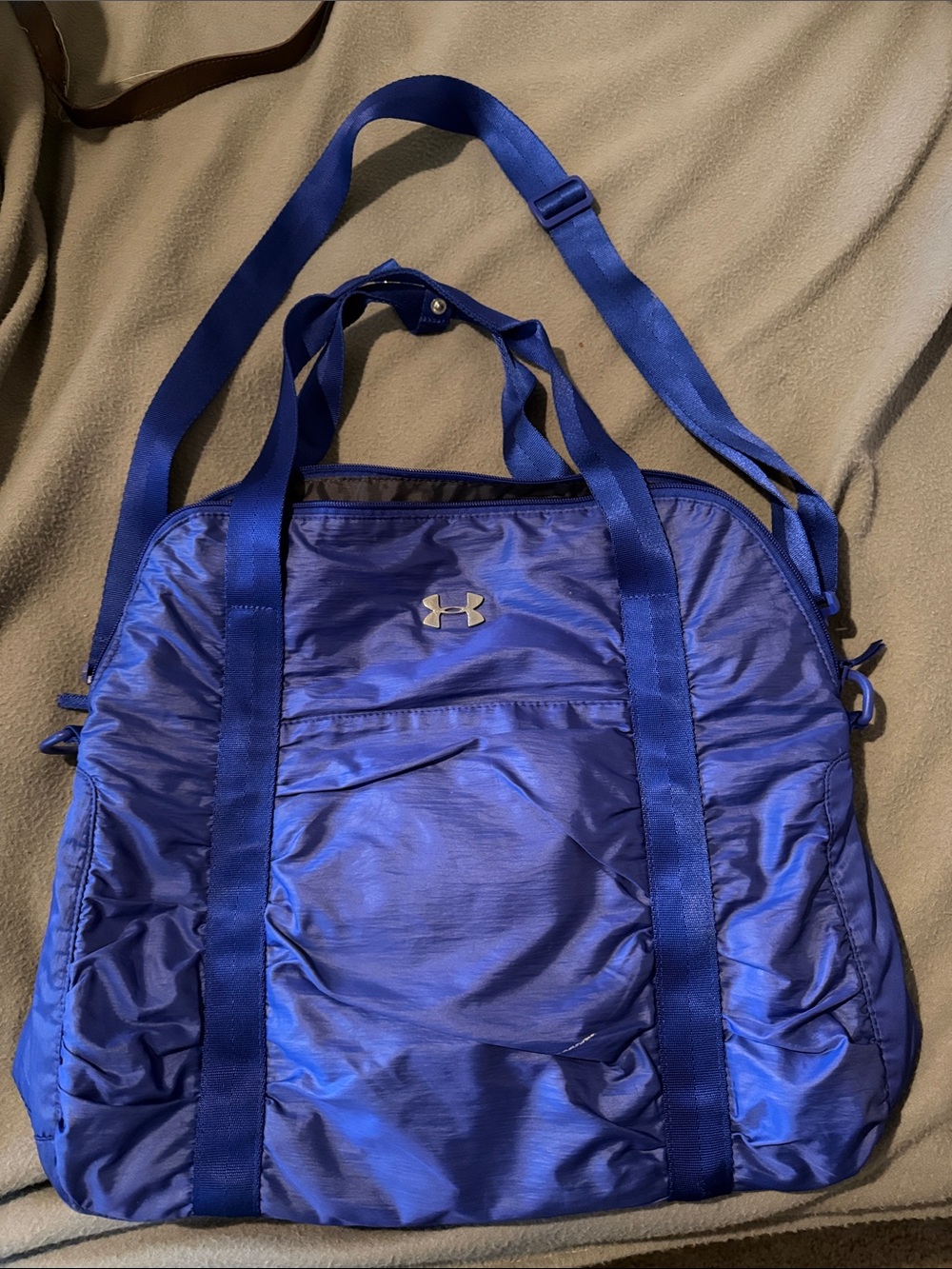 Under Armour Royal Blue Duffel Tote with Adjustable Strap